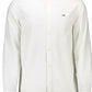 Elegant White Italian Collar Cotton Shirt