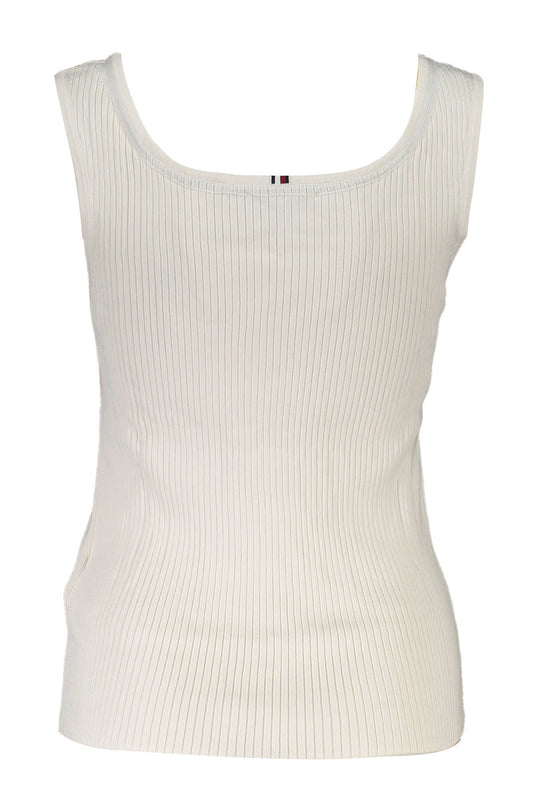 Chic Contrast Logo Tank Top in White