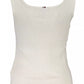 Elegant White Tank Top with Contrasting Details