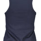 Chic Blue Tank Top with Contrasting Embroidery