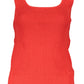 Elegant Red Contrast Logo Tank Top