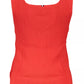 Elegant Pink Tank Top with Contrasting Logo