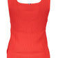 Elegant Red Contrast Logo Tank Top