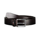 Classic Brown Leather Belt with Logo Buckle