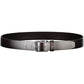 Classic Brown Leather Belt with Logo Buckle
