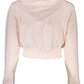 Chic Pink Hooded Zip Sweatshirt