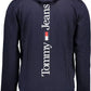 Chic Blue Hooded Zip Sweatshirt