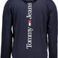 Classic Blue Zip Hoodie with Logo Embroidery