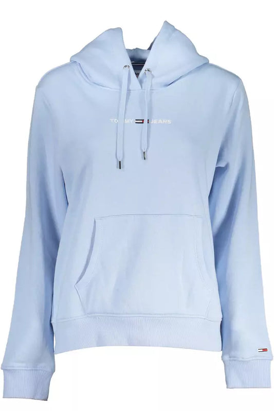 Chic Light Blue Hooded Sweater