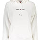 Chic White Hooded Sweatshirt with Embroidery