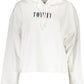 Chic White Hooded Sweatshirt with Embroidery