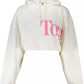 Chic Cropped Hoodie with Timeless Logo