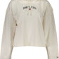 Chic White Embroidered Hooded Sweatshirt