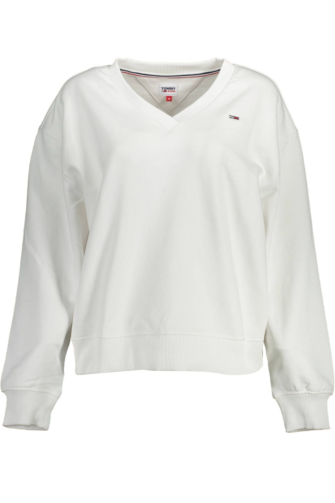 Chic White Embroidered Logo Sweatshirt