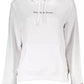 Chic White Hooded Sweatshirt with Logo Print
