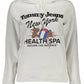 Chic White Cotton Hooded Sweatshirt