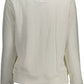 Elegant White Cotton Sweatshirt with Logo