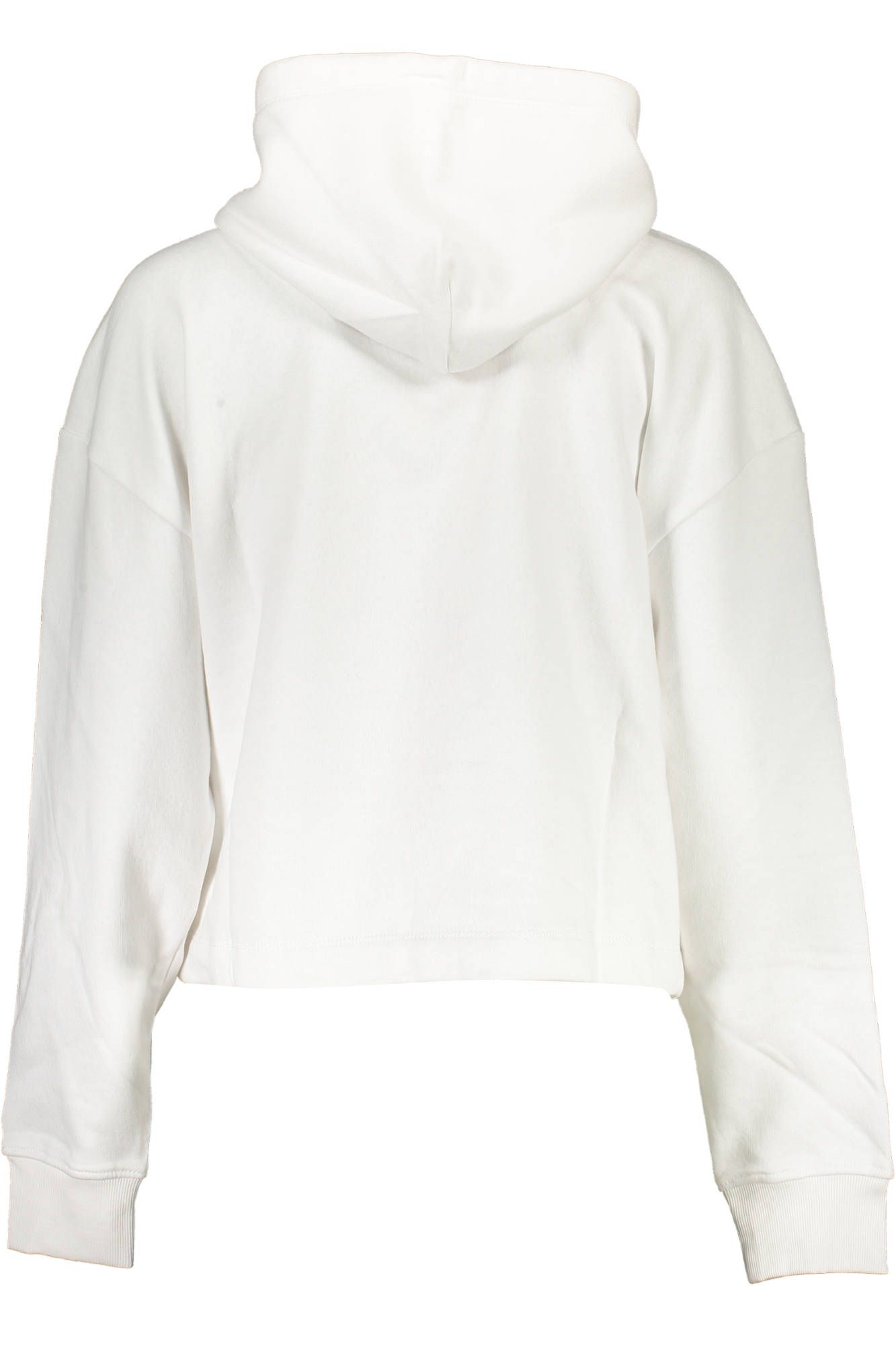 Chic White Hooded Sweatshirt with Embroidery