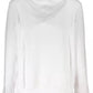 Chic White Hooded Sweatshirt with Logo Print