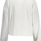 Chic White Embroidered Logo Sweatshirt