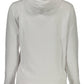 Chic White Cotton Hooded Sweatshirt