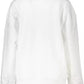 Elegant White Fleece Crew Neck Sweater