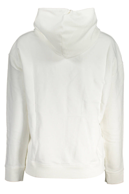 Chic White Hooded Sweatshirt with Logo