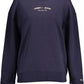 Elegant Blue Long-Sleeved Embroidered Sweatshirt