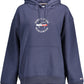 Elegant Blue Organic Cotton Hoodie