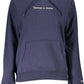 Chic Blue Hooded Sweatshirt with Signature Print