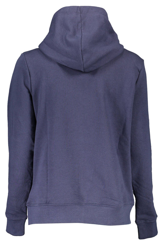 Chic Blue Organic Cotton Hooded Sweatshirt