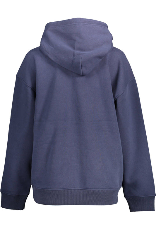 Elegant Blue Organic Cotton Hoodie