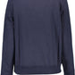 Chic Blue Crew-Neck Sweater with Embroidered Logo