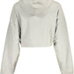 Chic Gray Embroidered Hoodie With Sleek Logo