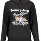 Elegant Black Hooded Sweatshirt
