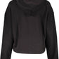 Elegant Black Hooded Sweatshirt with Chic Detailing