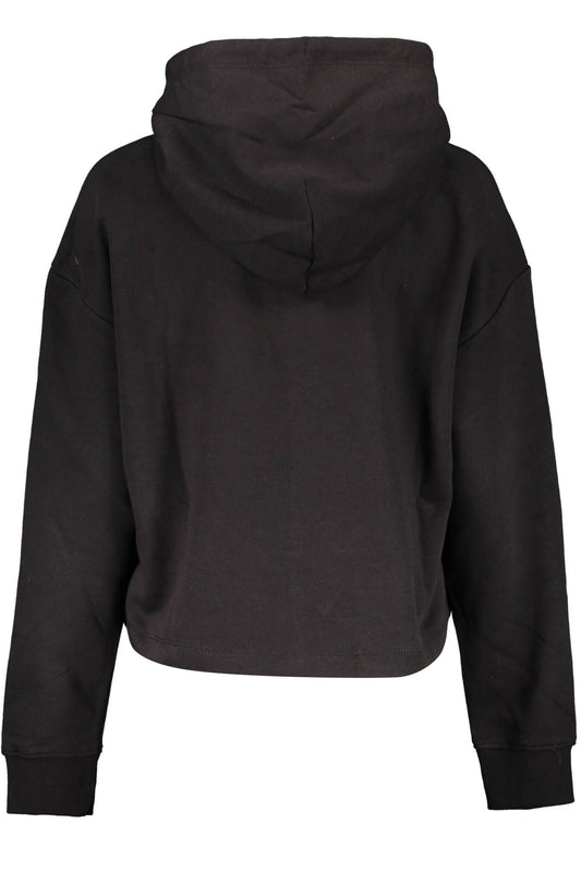 Elegant Black Hooded Sweatshirt with Chic Detailing