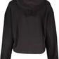 Chic Black Hooded Sweatshirt with Logo Embroidery