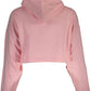 Chic Pink Hooded Embroidered Sweater