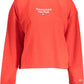 Elegant Red Embroidered Logo Sweatshirt