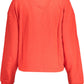 Elegant Red Embroidered Logo Sweatshirt