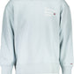 Elegant Light Blue Organic Cotton Sweatshirt