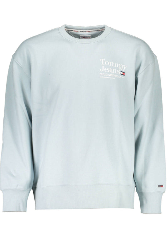 Elegant Light Blue Organic Cotton Sweatshirt