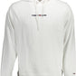 Chic White Hooded Sweatshirt with Logo Embroidery