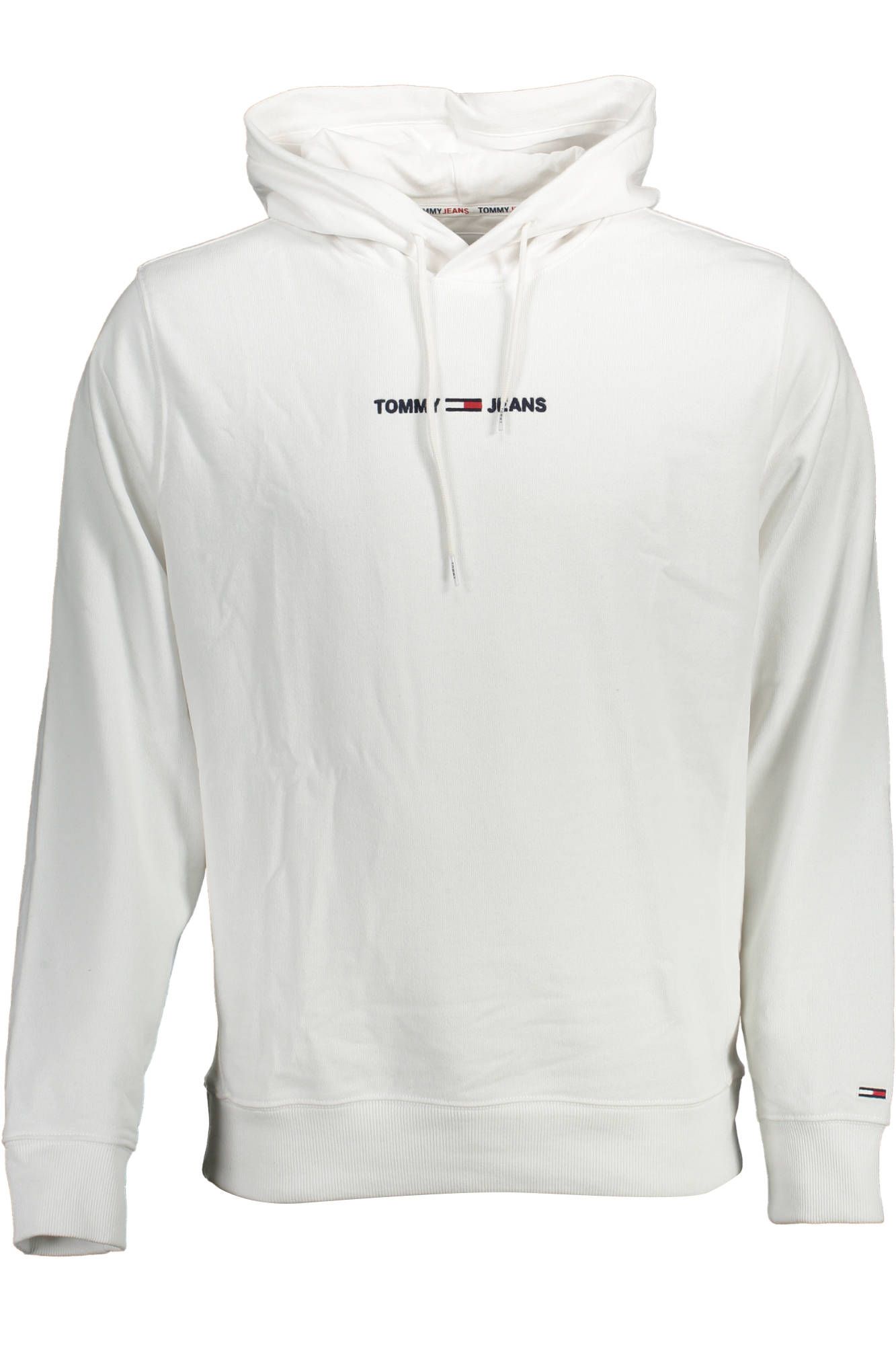 Chic White Hooded Sweatshirt with Logo Embroidery