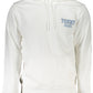 Sleek White Hooded Sweatshirt with Logo Print