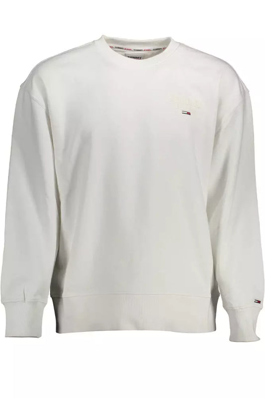 Classic White Embroidered Logo Sweater