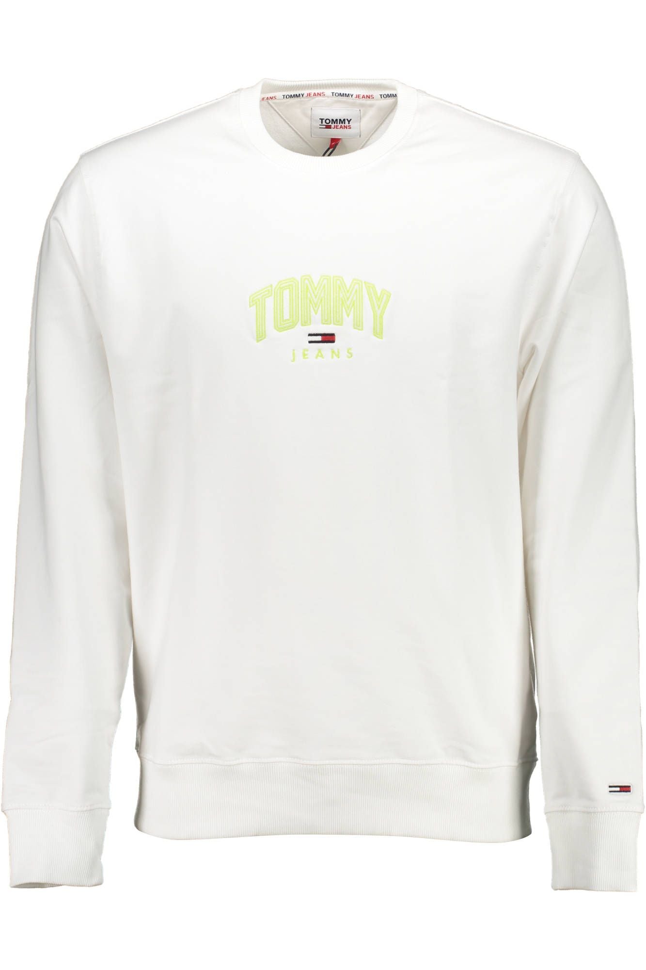 Chic White Embroidered Logo Sweatshirt