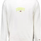 Elegant White Embroidered Logo Sweatshirt