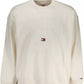 Sleek White Embroidered Sweatshirt